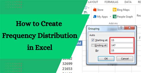 how to set up frequency distribution in excel