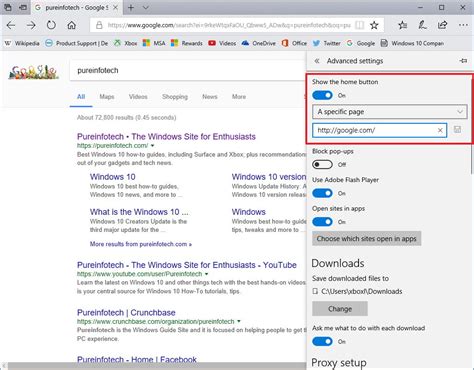 how to set up google as default search engine in edge