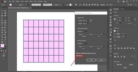 how to set up grids in illustrator