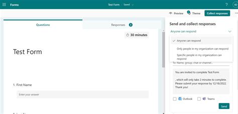 how to set up ms forms