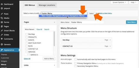 how to set up navigation bar in wordpress