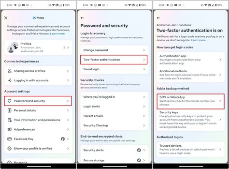 how to set up two factor authentication on facebook on iphone