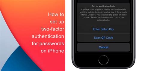 how to set up two factor authentication on iphone 12