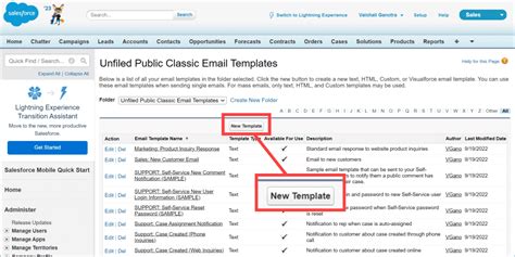 how to setup email template in salesforce