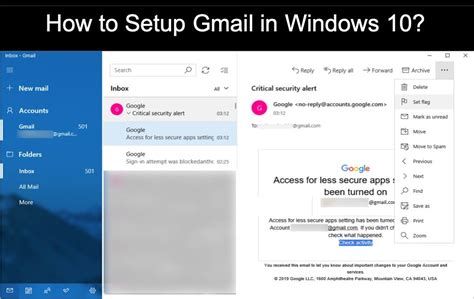how to setup gmail in windows 10 mail