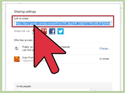 how to share a google doc