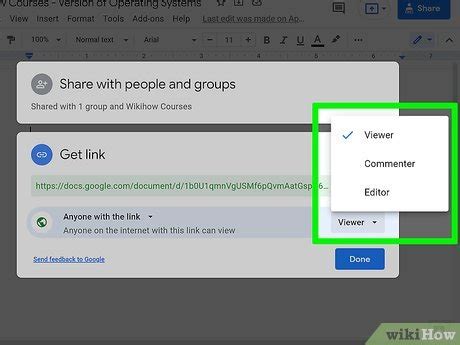 how to share a google doc with editing rights