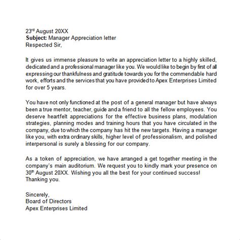 how to share client appreciation mail to manager
