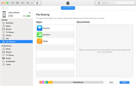 how to share files from pc to iphone using itunes