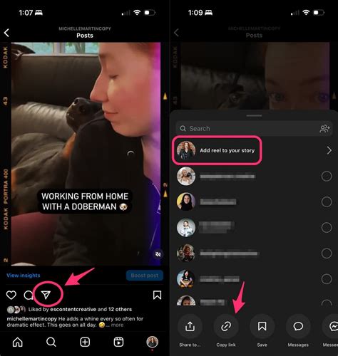 how to share ig reels to facebook page