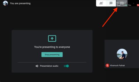how to share keynote presentation in google meet