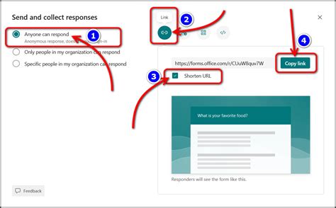 how to share microsoft teams form