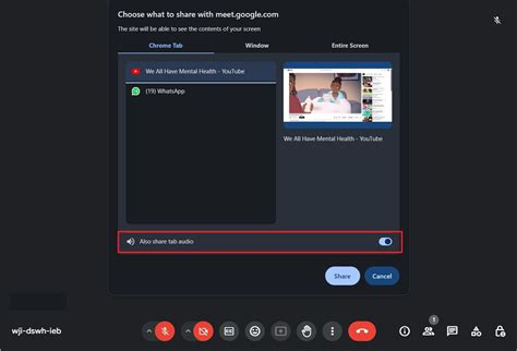 how to share ppt in google meet with audio