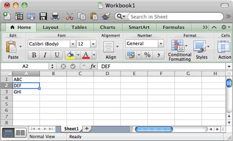 how to shift enter in excel macbook