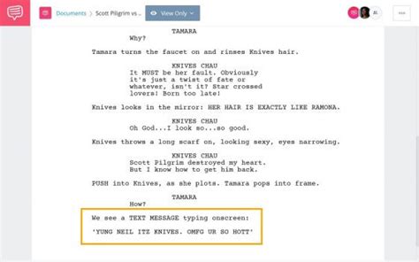 how to show a text message in a script
