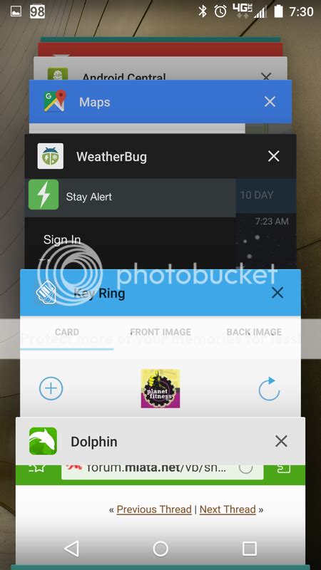 how to show all open apps on android