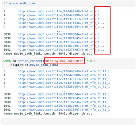 how to show all values in a column pandas