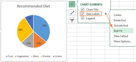how to show data labels as percentage in excel pie chart