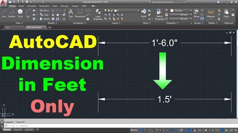how to show dimensions in autocad in feet and inches