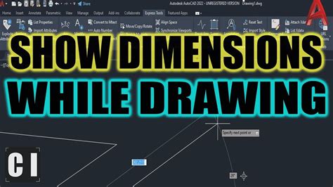 how to show dimensions in autocad while drawing