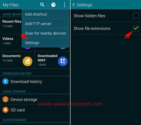 how to show files in android folder