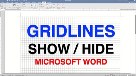 how to show gridlines in word document