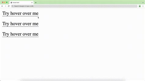 how to show hover text in html