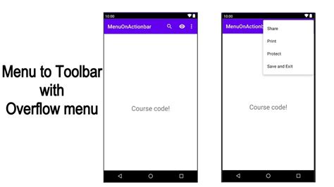 how to show menu bar in android studio