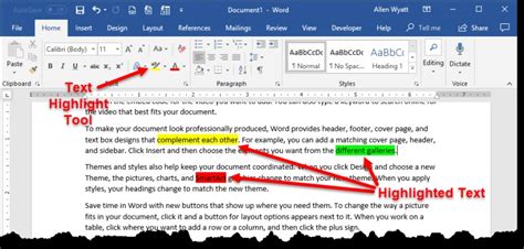 how to show only highlighted text in word