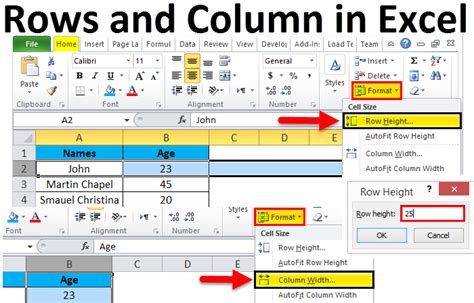 how to show row 1 in excel