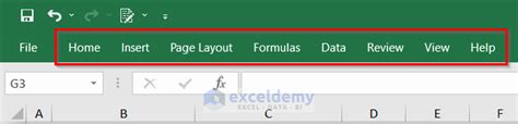 how to show the menu bar in excel