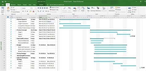 how to show timeline and gantt chart in ms project