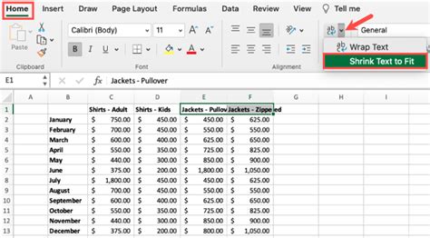 how to shrink a excel sheet