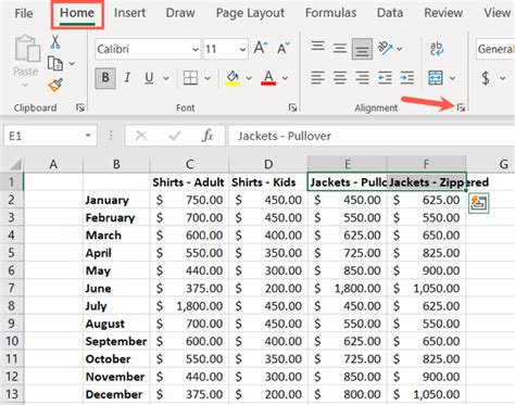 how to shrink a excel table on word