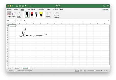 how to sign an excel document