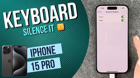 how to silence keyboard on iphone 15