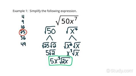 how to simplify variables with exponents under radicals
