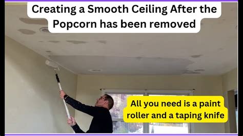 how to smooth over popcorn ceiling