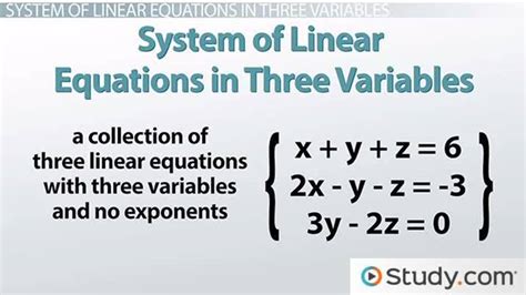 how to solve 3 variable equations using determinants