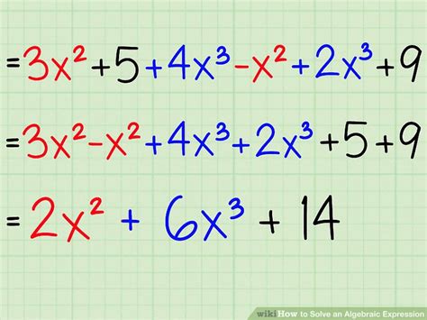 how to solve algebraic expressions