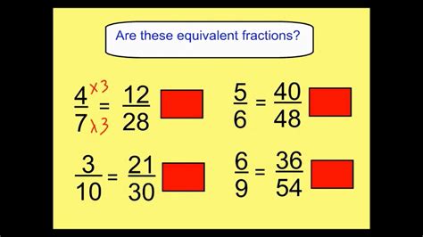 how to solve equivalent fractions