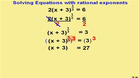 how to solve rational exponents with fractions