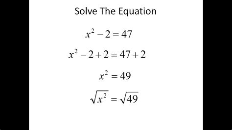 how to solve square root equations
