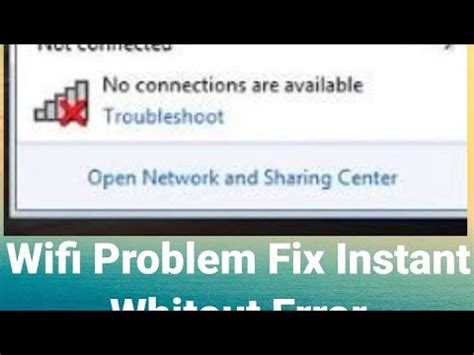 how to solve wifi problem in laptop