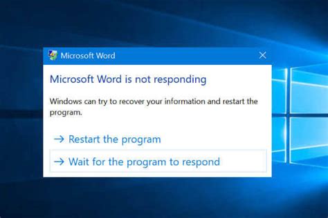 how to solve word not responding
