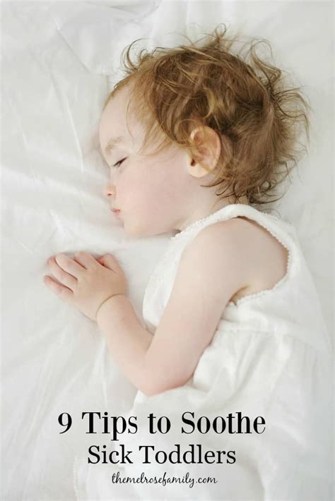 how to soothe a sick toddler