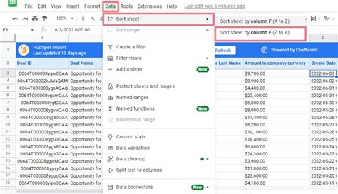 how to sort a column in google sheets by date