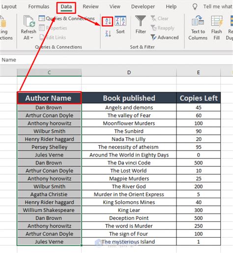 how to sort alphabetically in excel with multiple columns