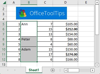 how to sort and filter in excel with merged cells