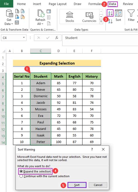 how to sort and filter in excel without mixing data